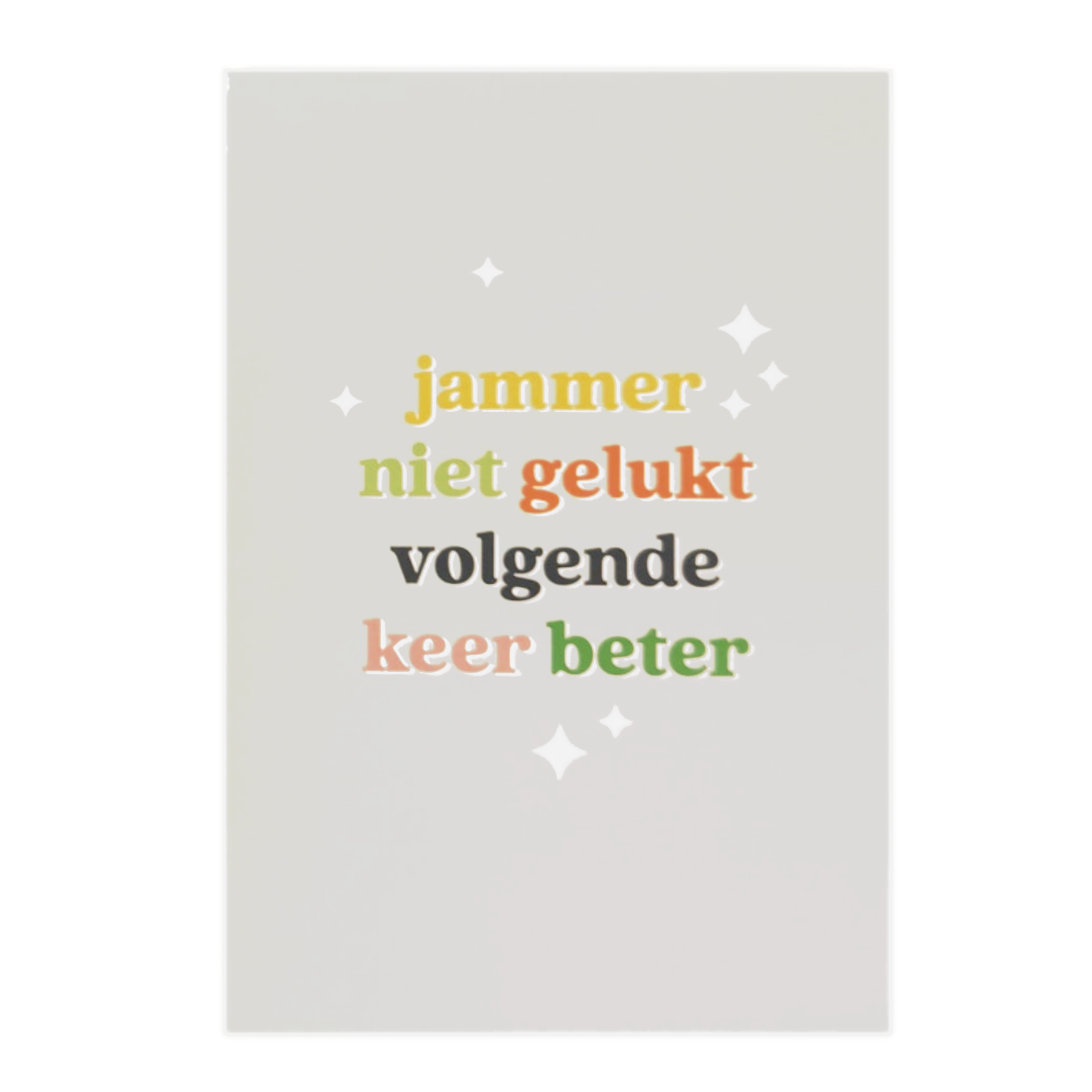 Kaart - Gezakt - SGR23 - Jammer niet gelukt, volgende keer beter