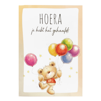 Artige Kaart - Geslaagd - SGR04-D - Hoera je hebt het gehaald!
