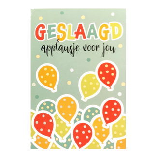 Artige Kaart - Geslaagd - SGR08-D - Geslaagd, applausje voor jou!