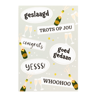 Artige Kaart - Geslaagd - SGR11-D - Geslaagd, whoohoo