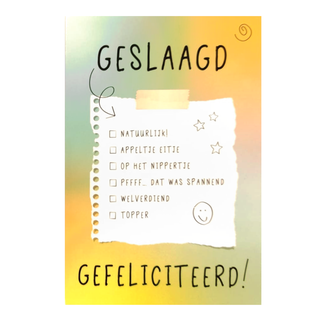 Artige Kaart - Geslaagd - SGR21 - Geslaagd, gefeliciteerd!