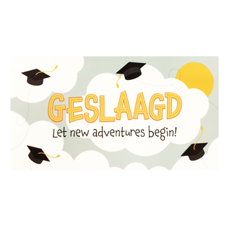Artige Kaart - Geslaagd - SGP17-D - Geslaagd, let new adventures begin