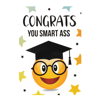 Artige Kaart - Geslaagd - SGR07-C - Congrats you smart ass