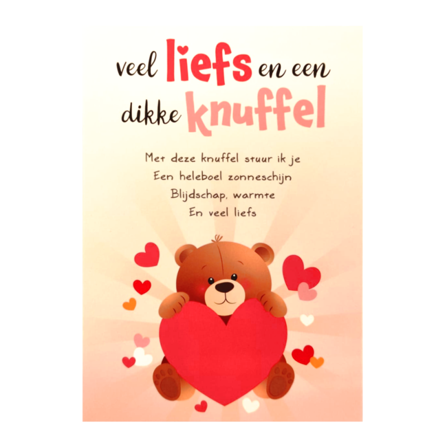 Artige Kaart - Intense - Veel liefs en een dikke knuffel - TE015-C