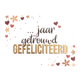 Artige Kaart - Daisy - ... jaar getrouwd - DSY023