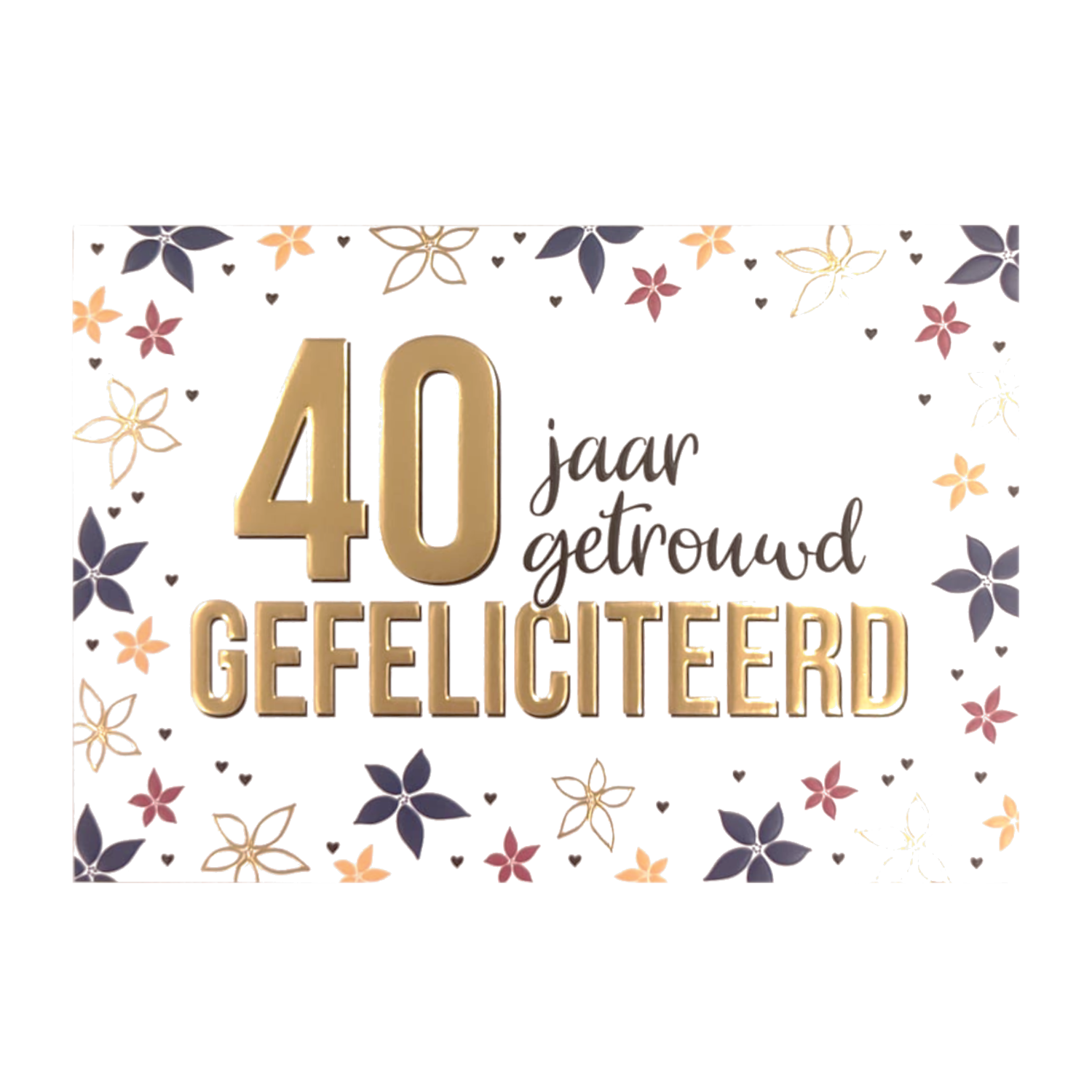 Kaart - Daisy - 40 jaar getrouwd - DSY025
