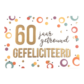 Artige Kaart - 60 jaar getrouwd - Daisy -  DSY027-A