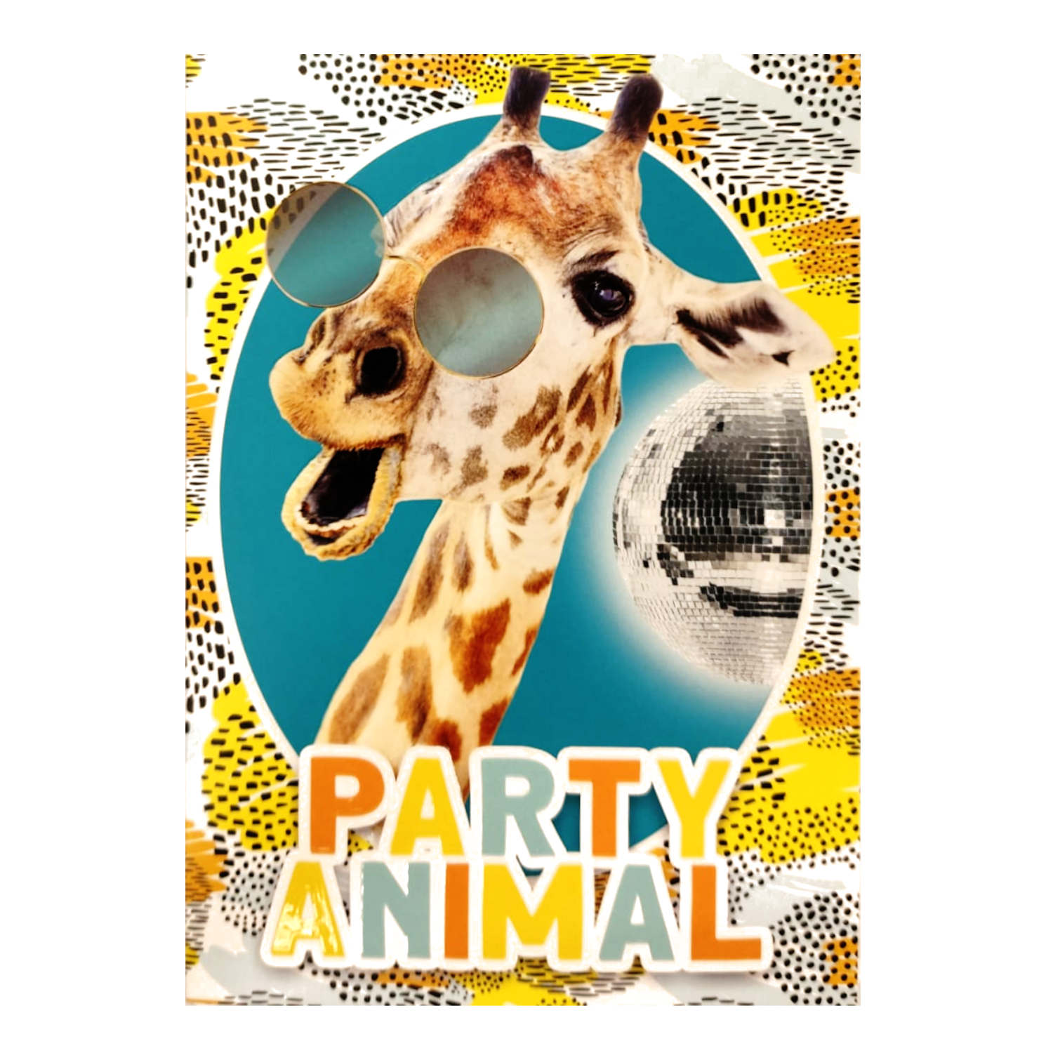 Kaart - Fun - Party animal, giraf - BWH35-B