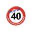 Paperdreams Button - 40 jaar - Verkeersbord - Klein