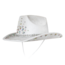 PartyXplosion Hoed - Cowboy - Cowgirl - Wit - Met strass steentjes