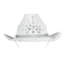 PartyXplosion Hoed - Cowboy - Cowgirl - Wit - Met strass steentjes