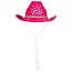 PartyXplosion Hoed - Cowboy - Cowgirl - Roze - Met strass steentjes