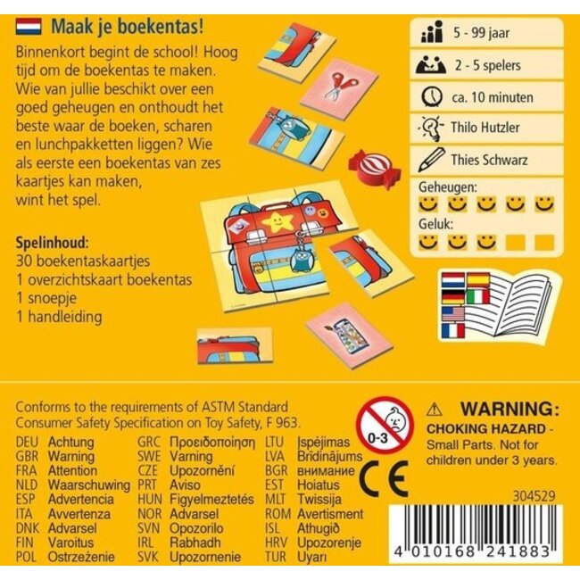 Haba Spel - Maak je boekentas - 5+*