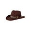 PartyXplosion Hoed - Bruin - Cowboy - Leatherlook - Met stierenkop