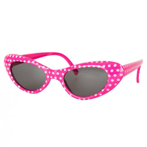 Bril - Vlindermodel - Rock & roll - Roze met lichte stippen