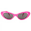 PartyXplosion Bril - Vlindermodel - Rock & roll - Roze met lichte stippen
