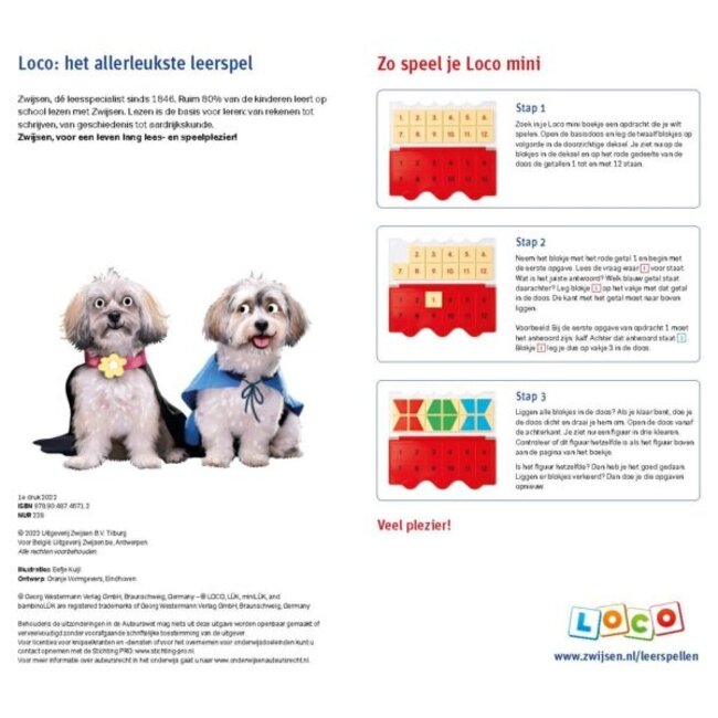Loco Leerspellen Loco Mini - Boekje - Veilig leren lezen - Begrijpend lezen - Kern 10-11 - 6-8 jaar