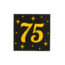 Paper Dreams Servetten - 75 jaar - Goud, zwart - 33x33cm - 16st.