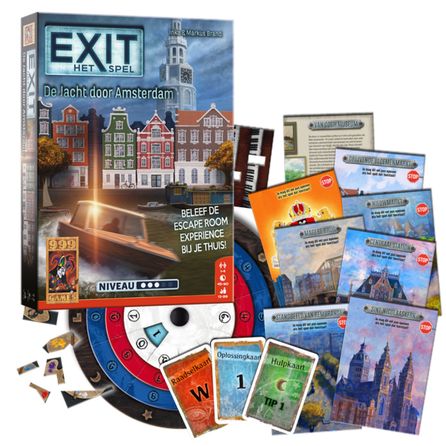 999 Games Coöperatief spel - Exit - Escaperoom - De jacht door Amsterdam - 12+