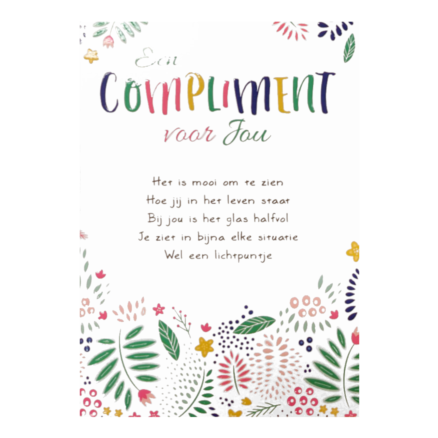 Kaart - Intense - Een compliment voor jou - TE009-D
