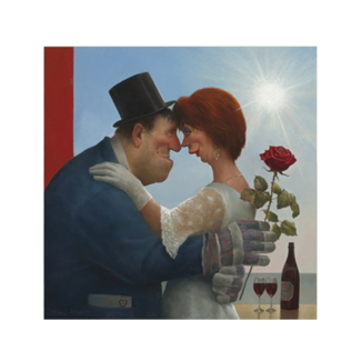 Comello Kaart - Marius van Dokkum - Klein - Boer trouwt vrouw