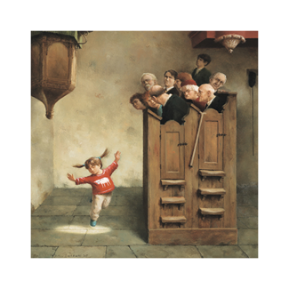 Comello Kaart - Dansje in de kerk - Klein - Marius van Dokkum