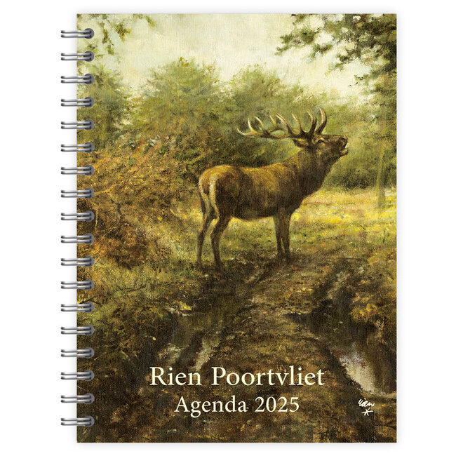 Comello Bureau agenda - 2025 - Rien Poortvliet - Edelhert - 17,6x23,8cm