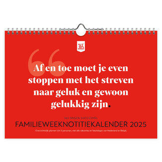 Comello Familie weeknotitiekalender - 2025 - Oblong - 365 dagen - 29.7x21cm