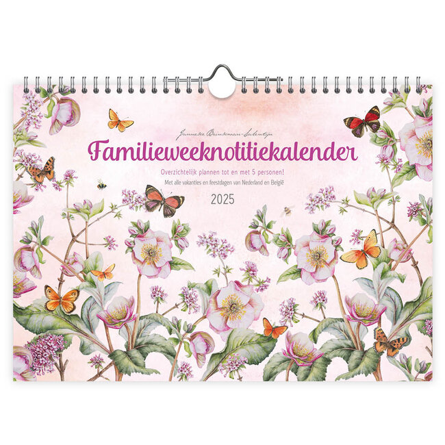 Comello Familie weeknotitiekalender - 2025 - Oblong - Janneke Brinkman - Helleborus - 29.7x21cm