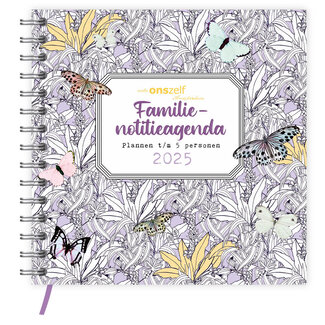 Comello Familie notitieagenda - 2025 - Harde kaft - Onszelf - Butterfly - 19,5x19,5cm