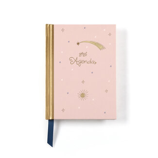 Paperclip Agenda - 2025 - Downtown - Roze sterrenhemel - Mini - AGE.DT.2505-1