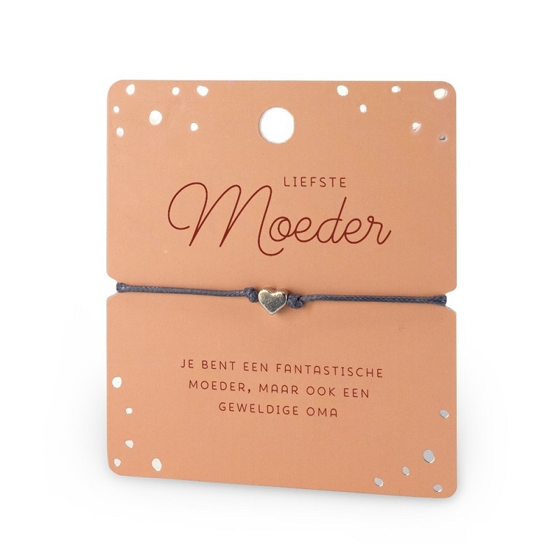 Armband - Hartje - Liefste moeder - Je bent.... - Hartje