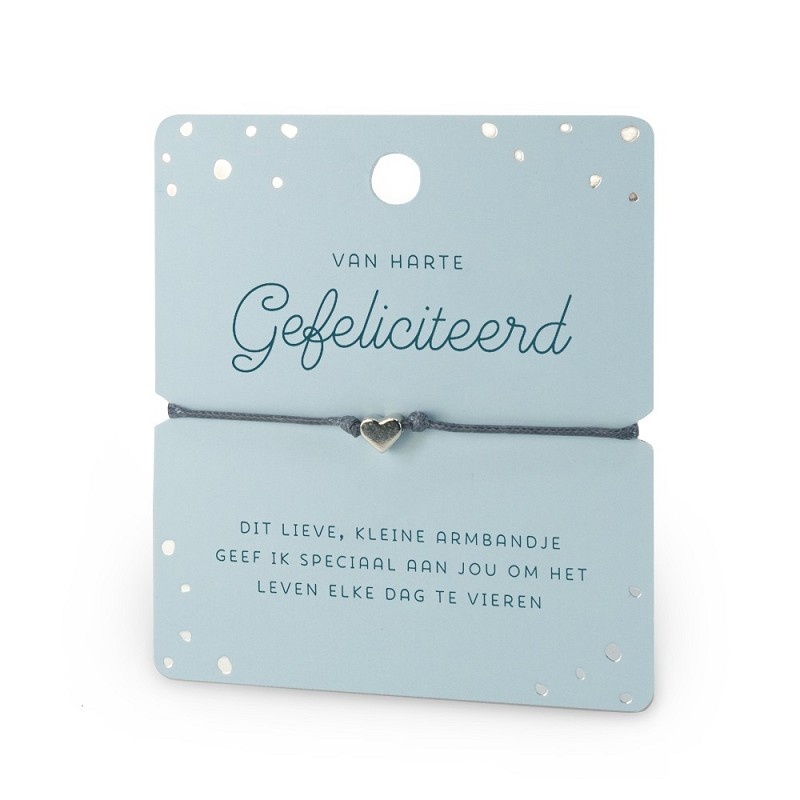 Armband - Hartje - Gefeliciteerd