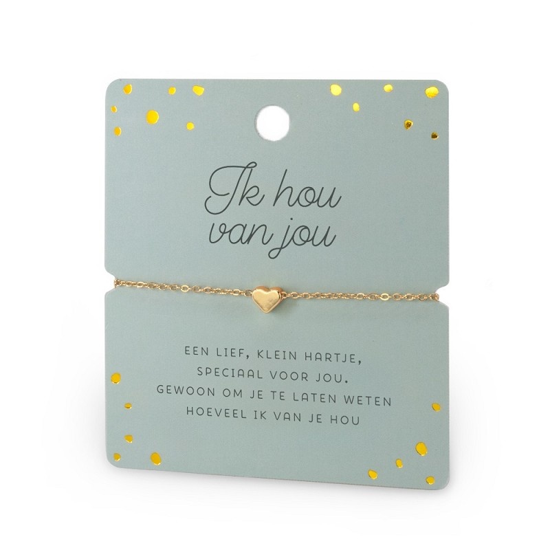 Armband - Hartje - Ik hou van jou