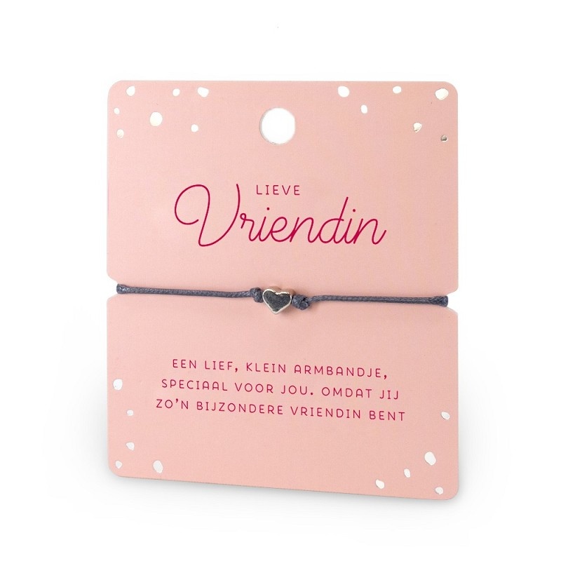 Armband - Lieve vriendin - Hartje