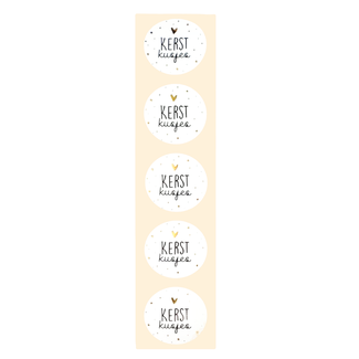 De blije luiaard Stickers - Kerst kusjes - Rond - 4cm - 100st. - DBLS012