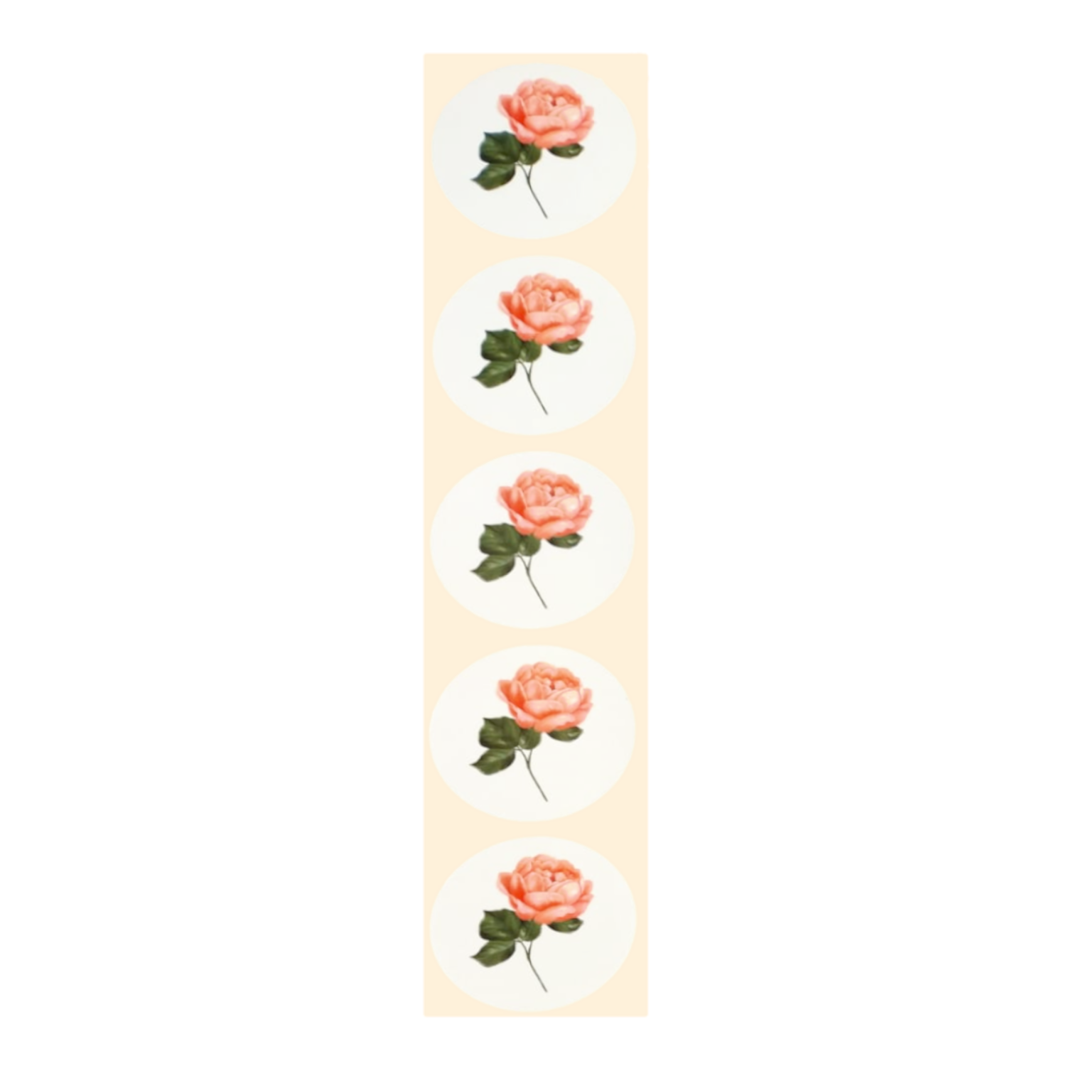 Stickers - Roze roos - Rond - 4cm - 100st. - DBLS008