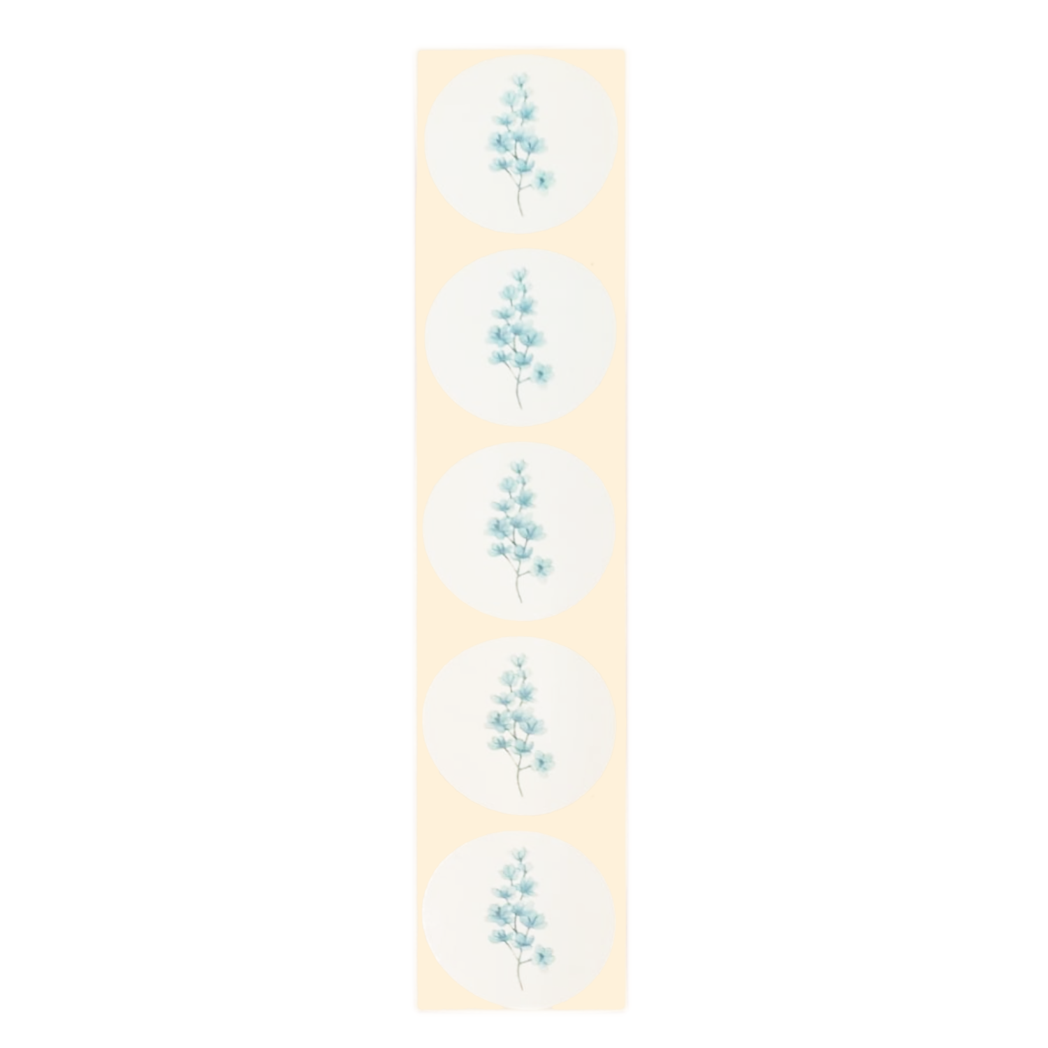 Stickers - Blauwe bloemen - Rond - 4cm - 100st. - DBLS025