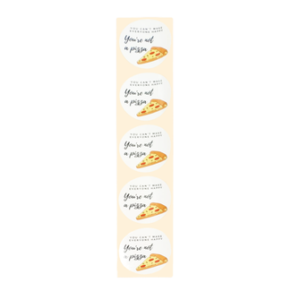 De blije luiaard Stickers - You're not a pizza - Rond - 4cm - 100st. - DBLS037