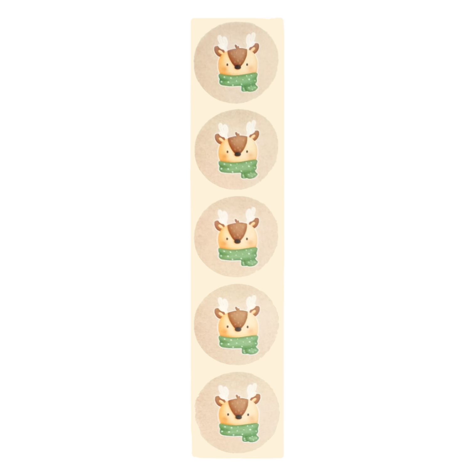 Stickers - Ree met sjaal - Rond - 4cm - 100st. - DBLS039