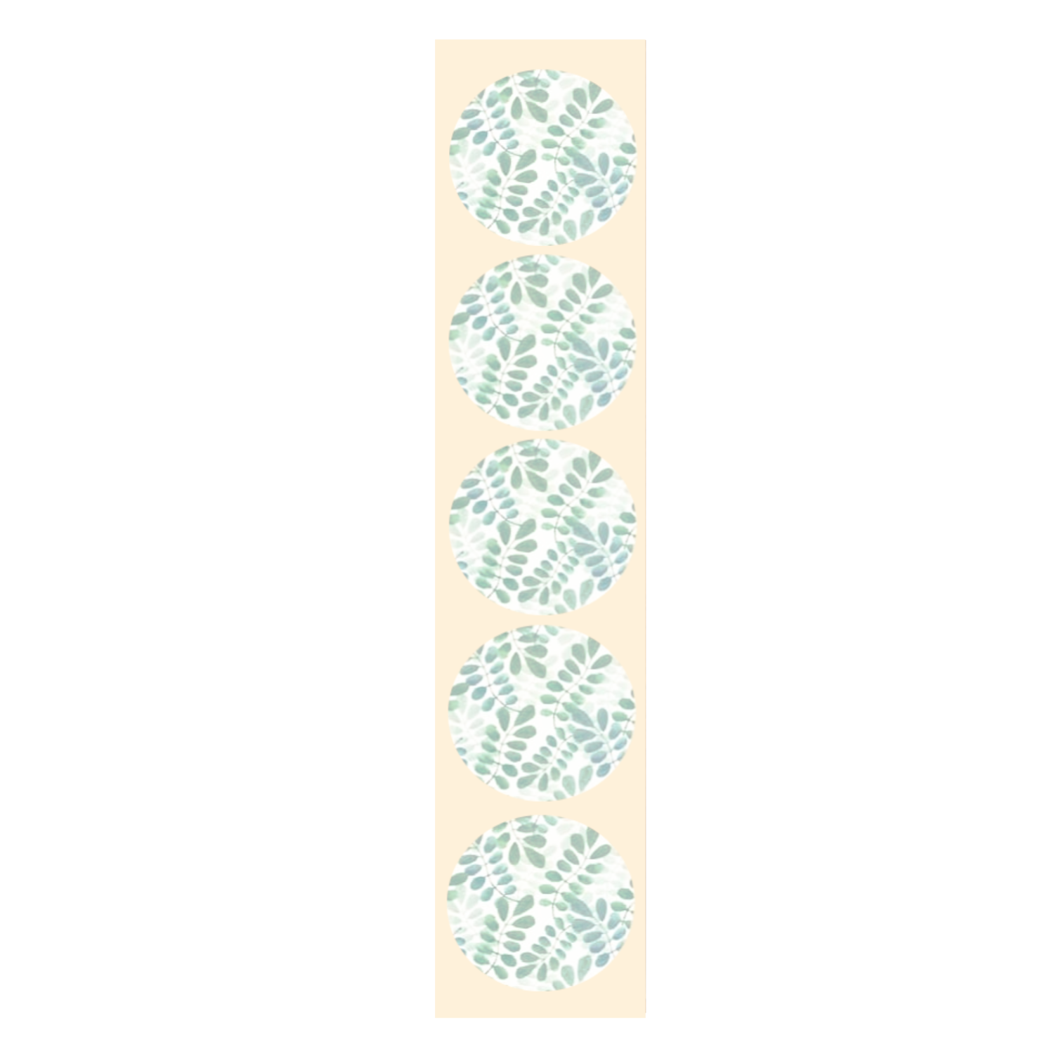 Stickers - Groen blad - Rond - 4cm - 100st. - DBLS061