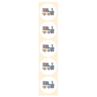 De blije luiaard Stickers - Speelgoed trein - Rond - 4cm - 100st. - DBLS056