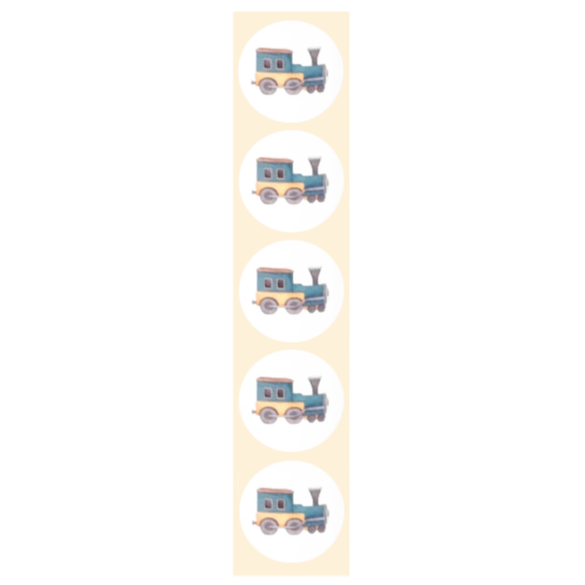 De blije luiaard Stickers - Speelgoed trein - Rond - 4cm - 100st. - DBLS056