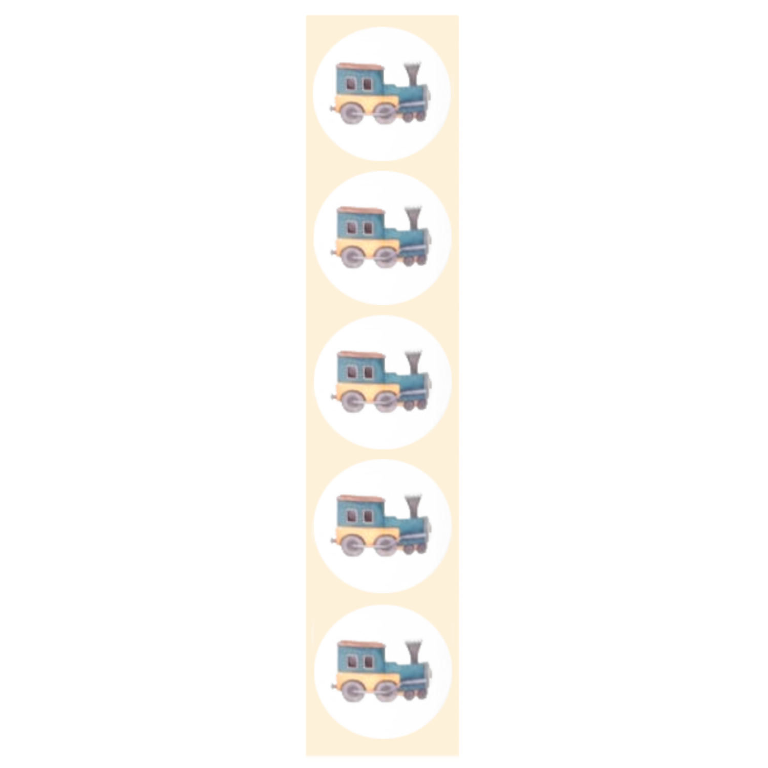 Stickers - Speelgoed trein - Rond - 4cm - 100st. - DBLS056