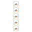 De blije luiaard Stickers - Poes met bloemen - Rond - 4cm - 100st. - DBLS063