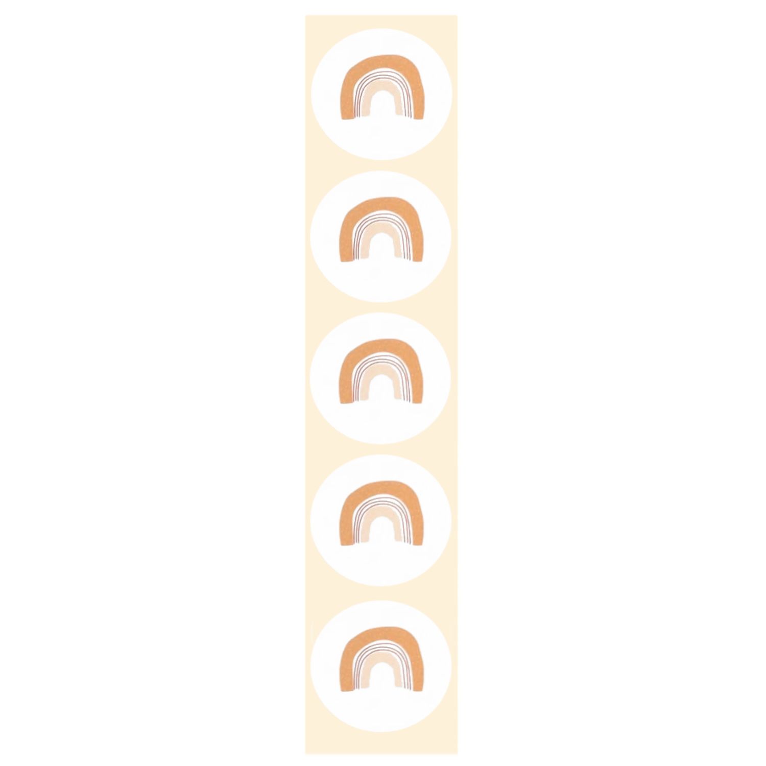 Stickers - Roze regenboog - Rond - 4cm - 100st. - DBLS003