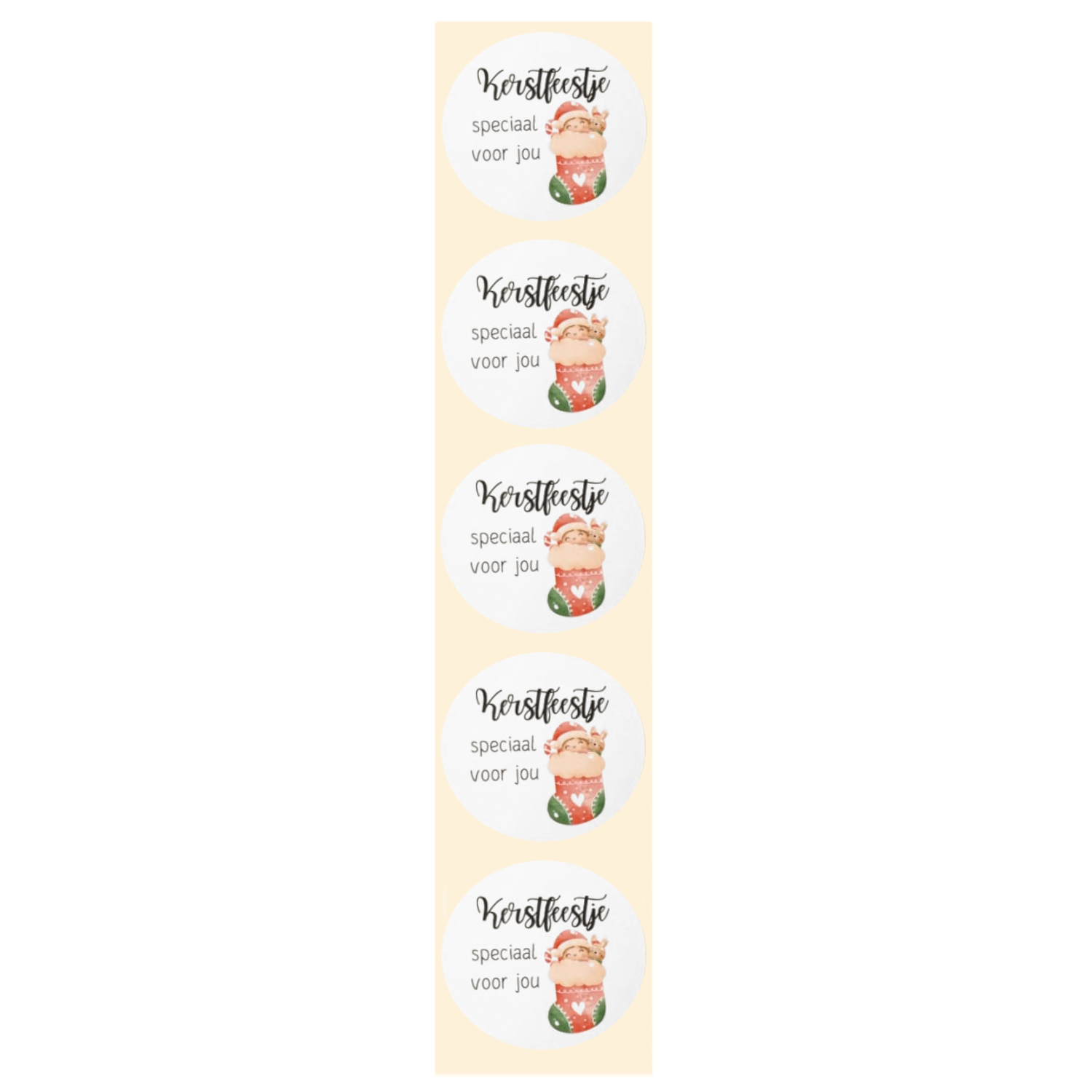 Stickers - Kerstfeestje - Rond - 4cm - 100st. - DBLS013