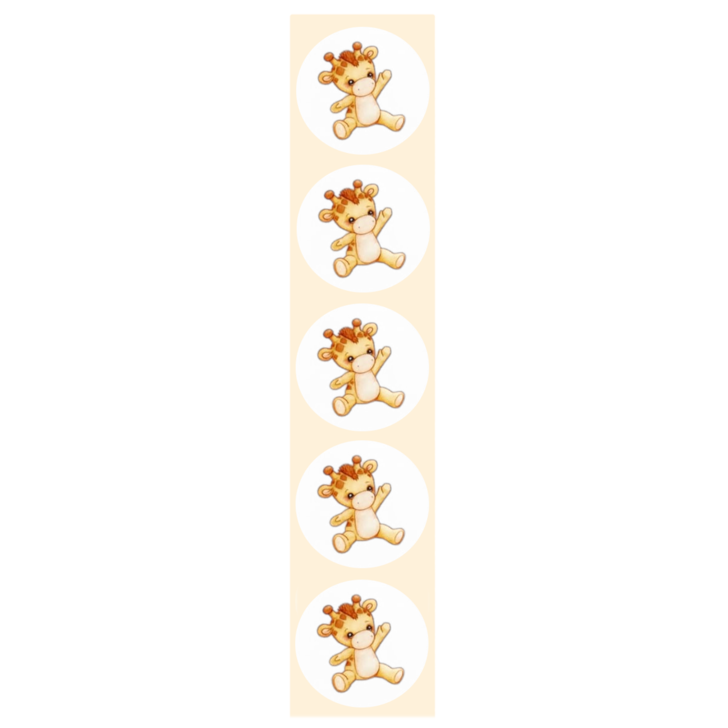 Stickers - Giraf - Rond - 4cm - 100st. - DBLS009