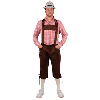 PartyXplosion Lederhose - Donkerbruin - Lang - mt.54-56 - XXL