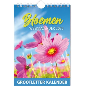 Interstat Week kalender - 2025 - Grootletter - Bloemen